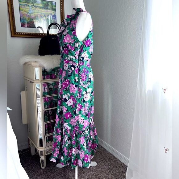 J.Crew ruffled floral midi dress - Picture 2 of 8